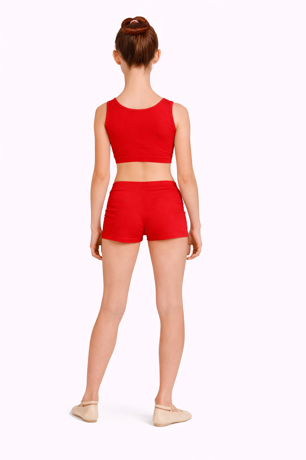 SHORT DANZA LYCRA ROSSO BAMBINA